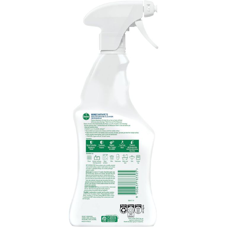Dettol Homes with Pets Surface Cleaner Trigger 750ml, , hi-res