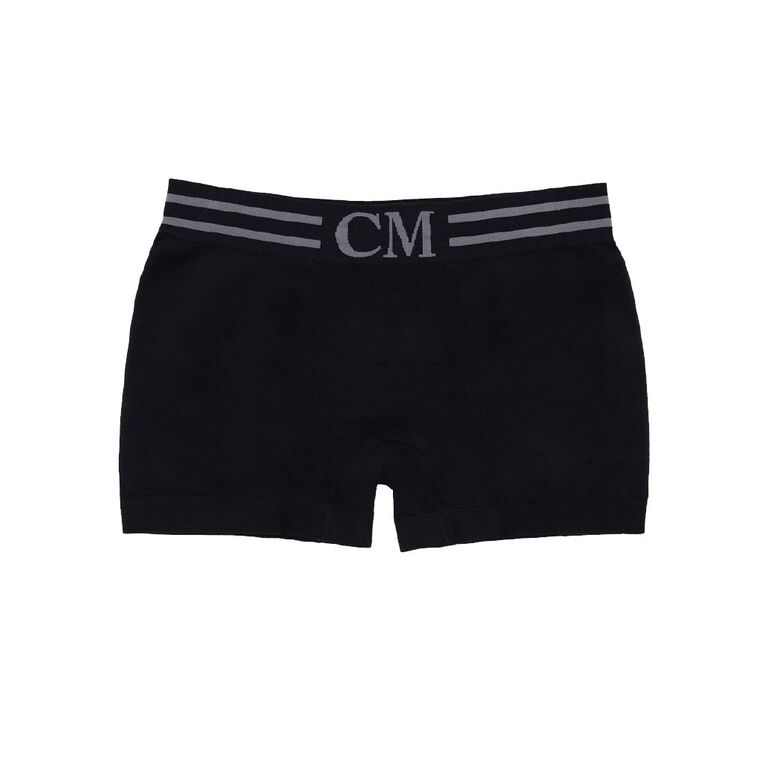 Clio Men's Seamfree Pouch Trunks 2 Pack, Black/Blue, hi-res