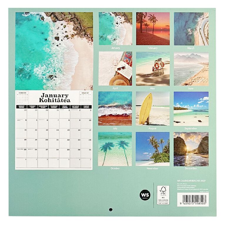 WS 2027 Calendar Beaches, , hi-res