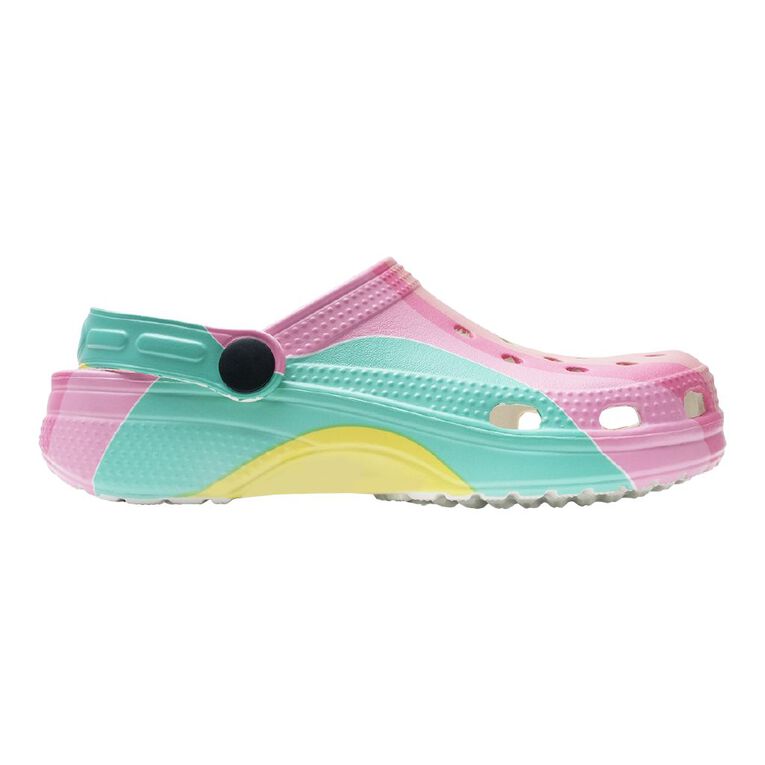 Young Original Senior Kids' Printed Frog Clog Shoes, Pink, hi-res
