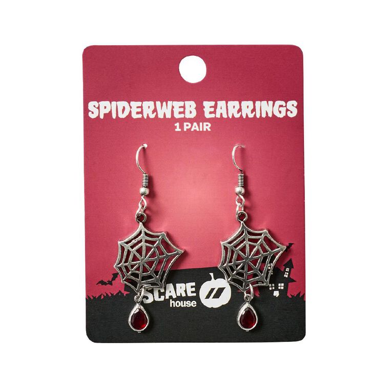 Scarehouse Spiderweb Earrings, , hi-res