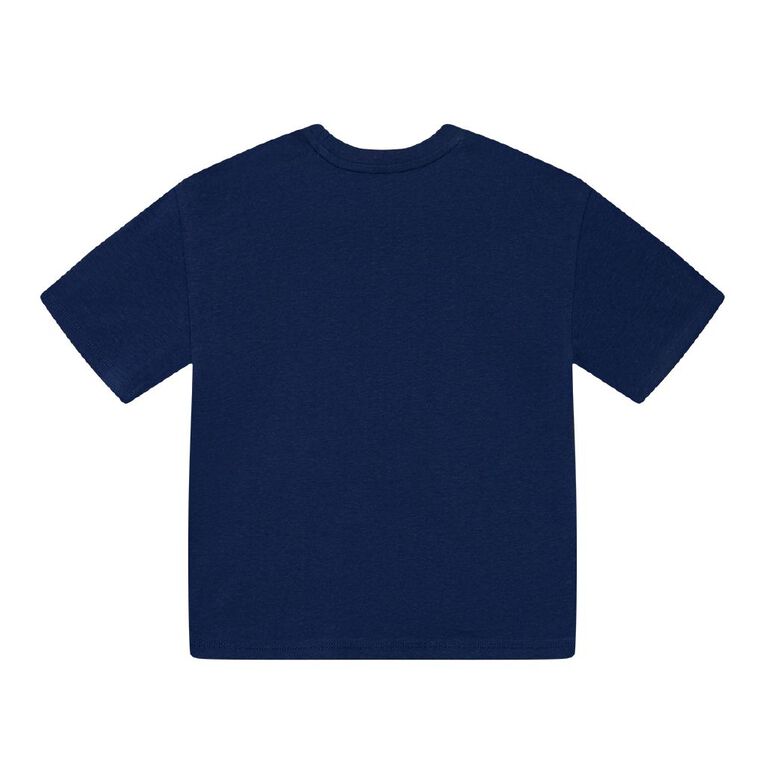 Young Original Relaxed Fit Short Sleeve Printed Tee, Blue Dark, hi-res