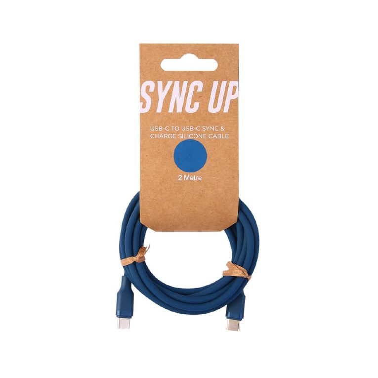 Lifestyles USB-C To USB-C Cable 2M Silicone Blue, , hi-res