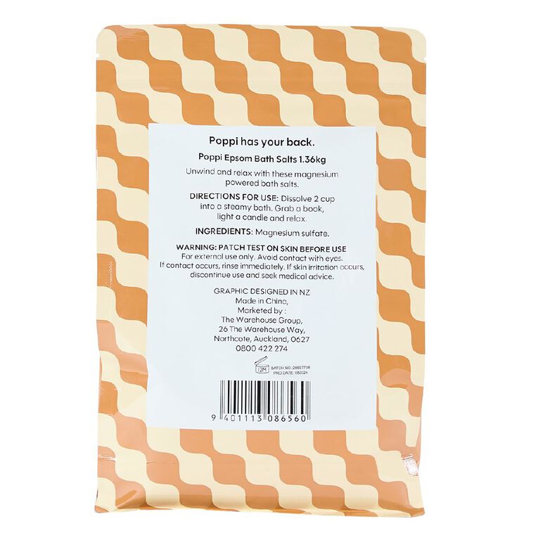Poppi Epsom Bath Salts 1.36kg, , hi-res