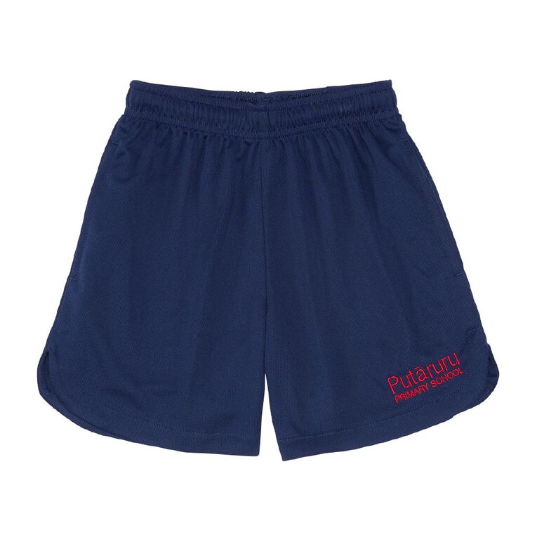 Schooltex Putaruru Sport Short With Embroidery, Navy, hi-res