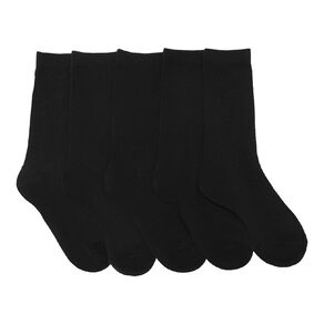 H&H Boys' Rib Crew Socks 5 Pack
