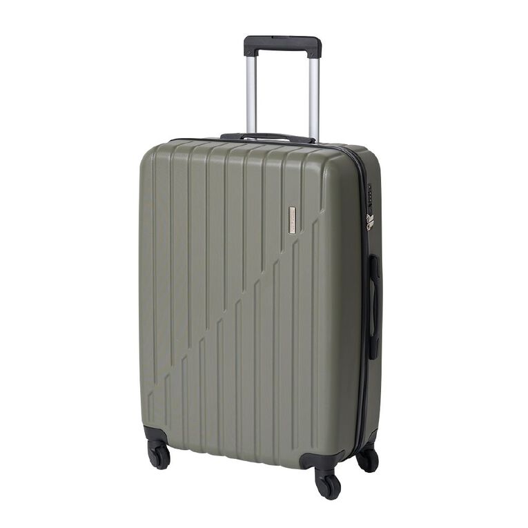 Living & Co Hard Textured Suitcases 2 Piece Set Khaki, , hi-res