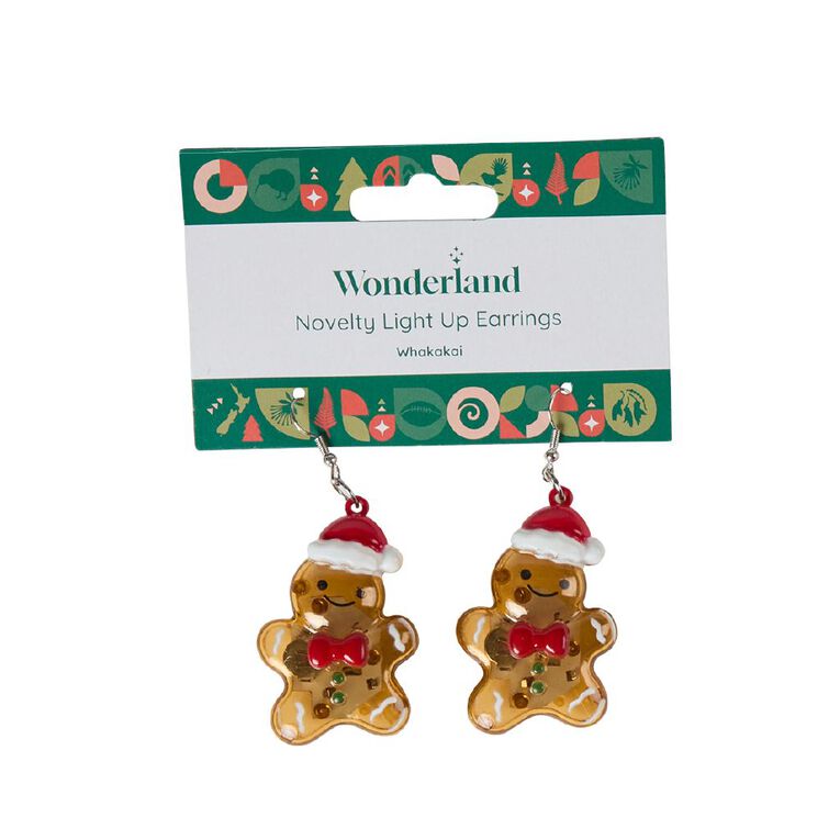 Wonderland Novelty Christmas Light Up Earrings Assorted, , hi-res