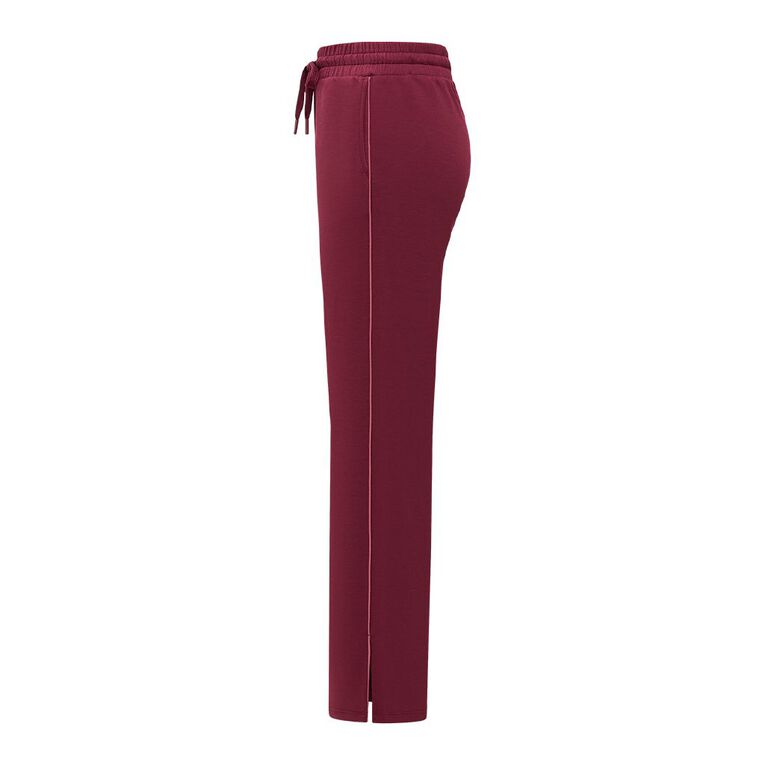 Active Intent Women's Scuba Wide Leg Pants, Red Dark, hi-res