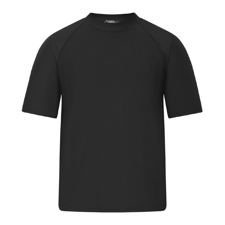 H&H Men's Basic Rash Top, Black, hi-res