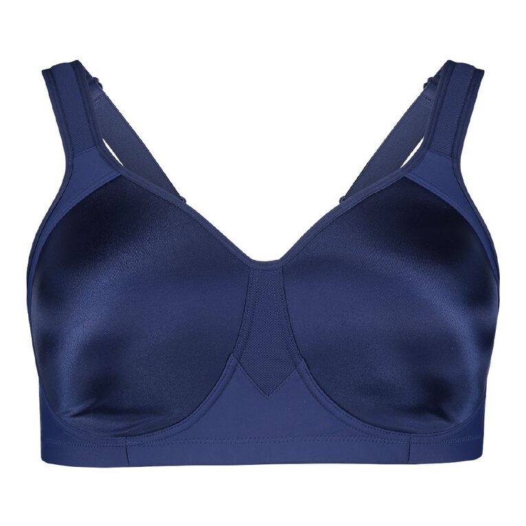 Active Intent Women's Laura DD-G Wirefree Soft Cup Sports Bra Navy