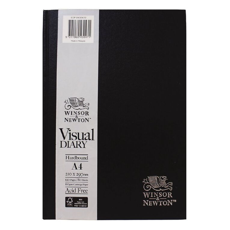 Winsor & Newton Visual Diary Hardcover 110gsm A4 60 Sheets, , hi-res