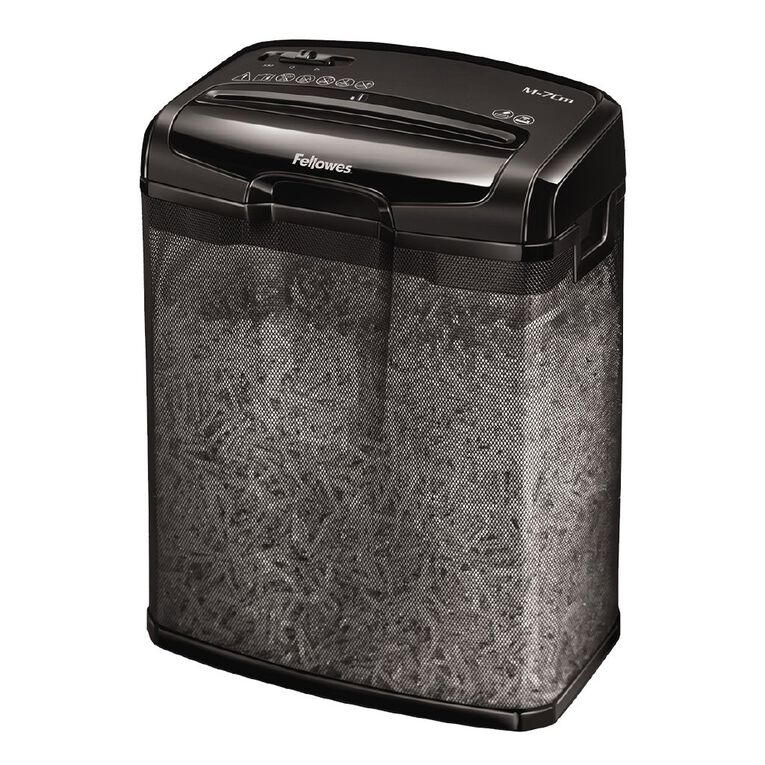 Fellowes Powershred M7CM CrossCut Shredder Black The Warehouse