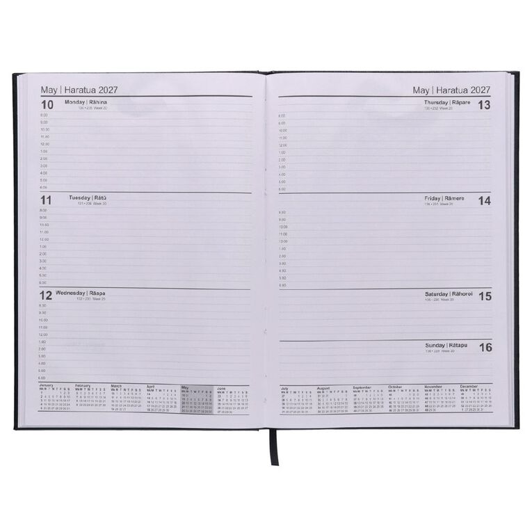 WS 2027 Diary A4 Week to View Black, , hi-res