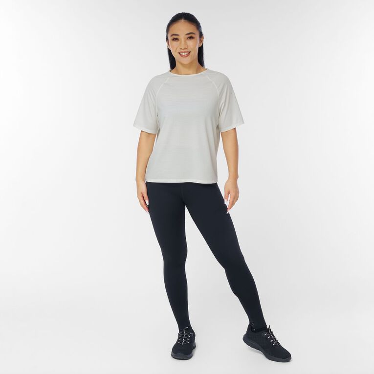 Active Intent Women's Boxy Mesh Tee, Cream, hi-res