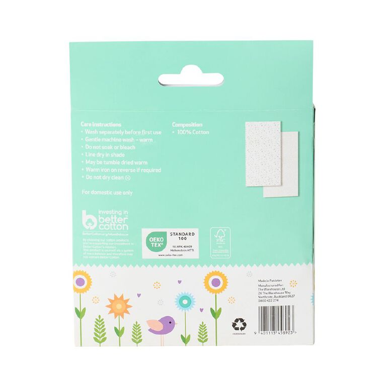 Babywise Cotton Sheet Botanic 2 Pack, , hi-res