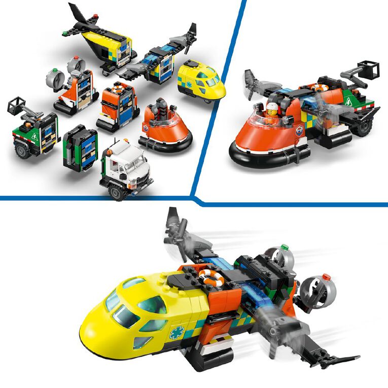 LEGO CITY Airplane Service Truck & Hovercraft Remix 60505, , hi-res