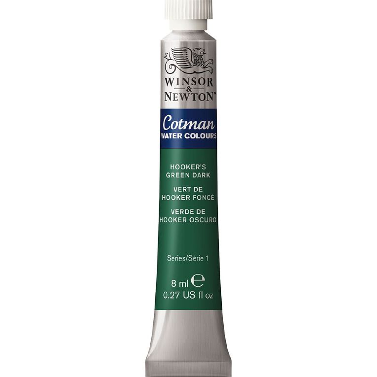 Winsor & Newton Cotman Watercolour Paint 8ml Hookers Green Dark, , hi-res