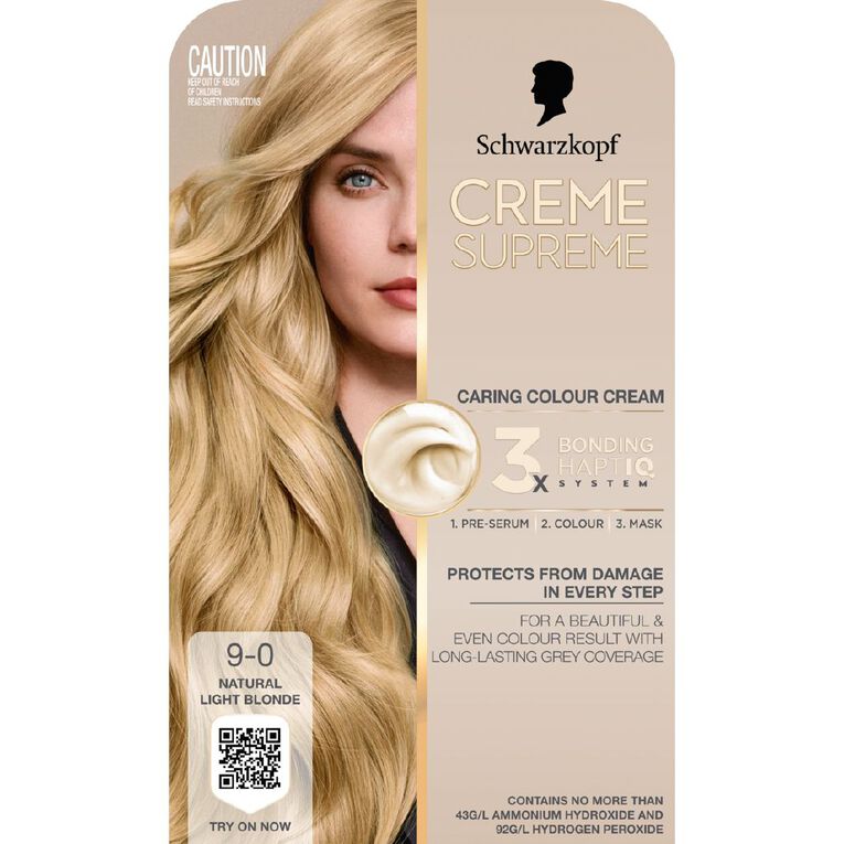 Schwarzkopf Creme Supreme 9.0 Natural Light Blonde 180ml, , hi-res