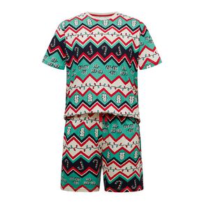 H&H Men's Christmas T-Shirt and Short Pyjama Set