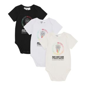 MLC Kia Kaha Te Reo Maori Babies' Sleeveless Bodysuit 3 Pack