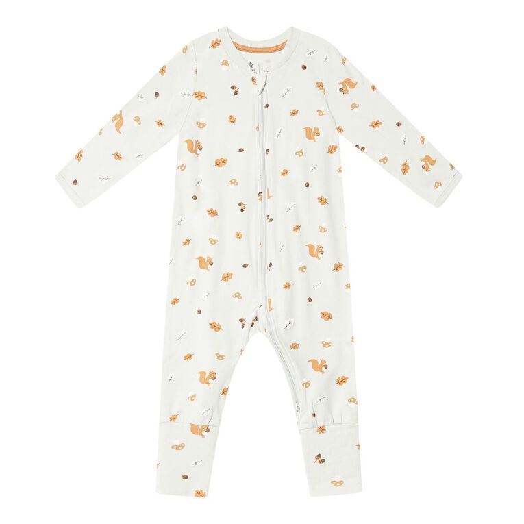 Young Original Babies' Zip-Thru Footless All-in-One, Green Light, hi-res