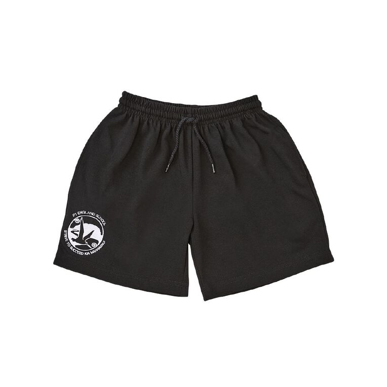 Schooltex Pt England School Knit Short with Embroidery, Black, hi-res