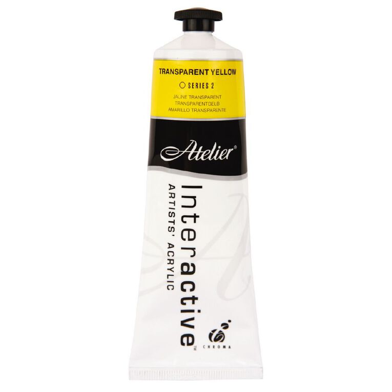Atelier S2 Acrylic Paint Transparent Yellow 80ml, , hi-res