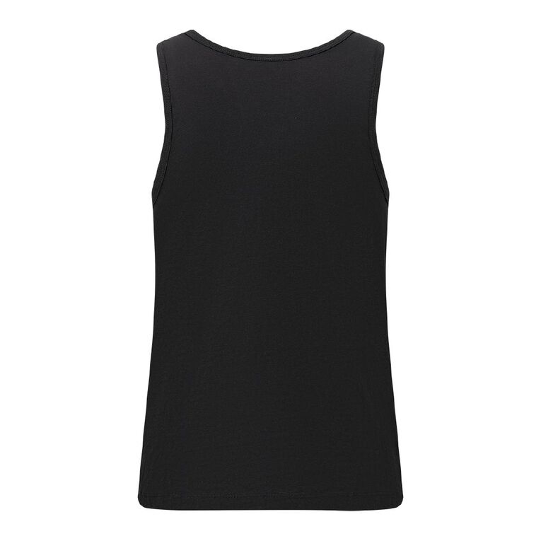 H&H Men's Graphic Print Singlet, Black, hi-res