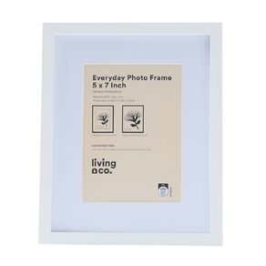 Living & Co Everyday Photo Frame White 5in x 7in