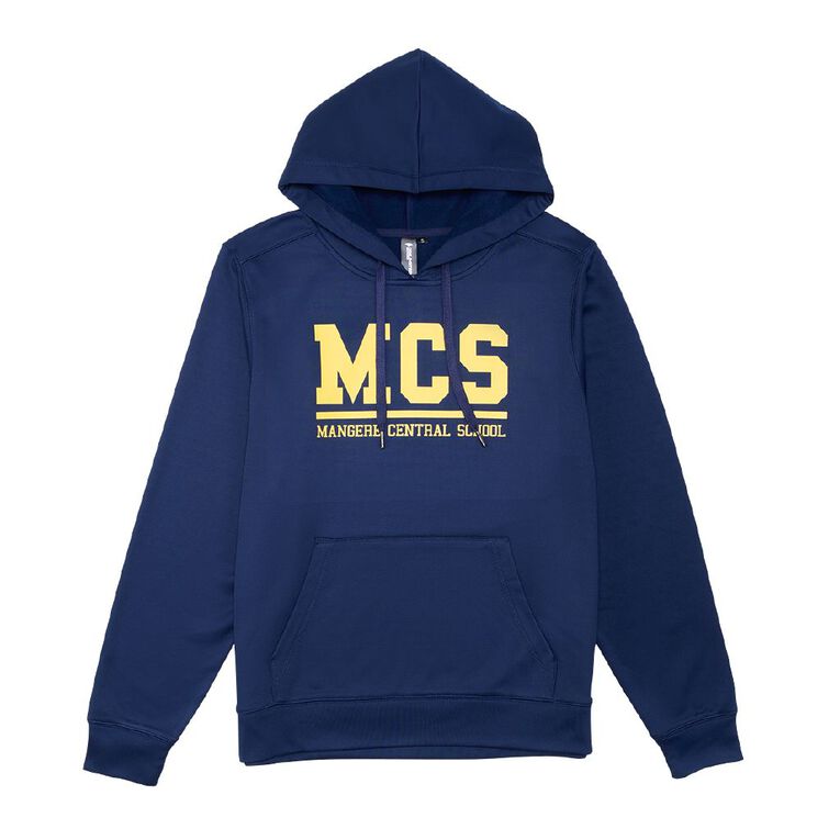 Schooltex Mangere Central Hoodie with Transfer, Navy, hi-res