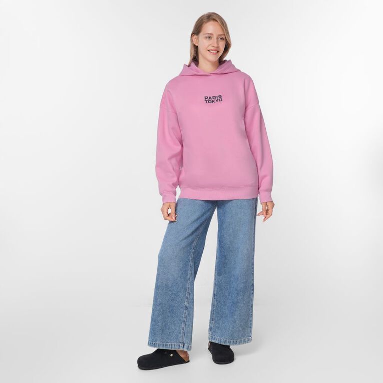Garage Women's Fresh Fleece Hoodie, Pink Mid, hi-res