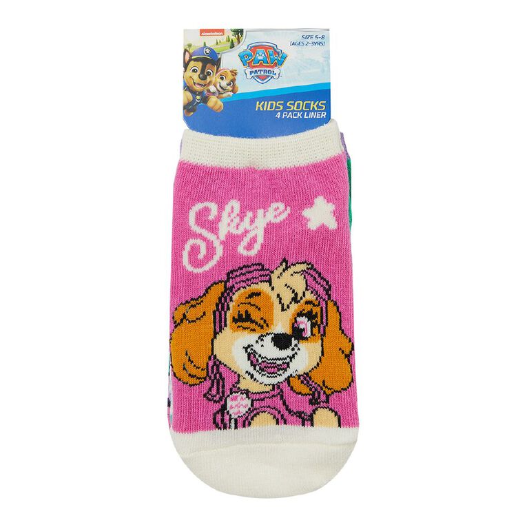 Paw Patrol Pup Pals 4 Pack Liner Socks, Green Mid, hi-res