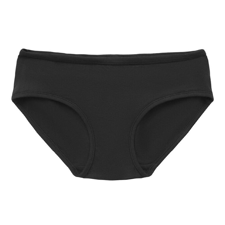 H&H Women's Cotton Comfort Boyleg Briefs, Black, hi-res