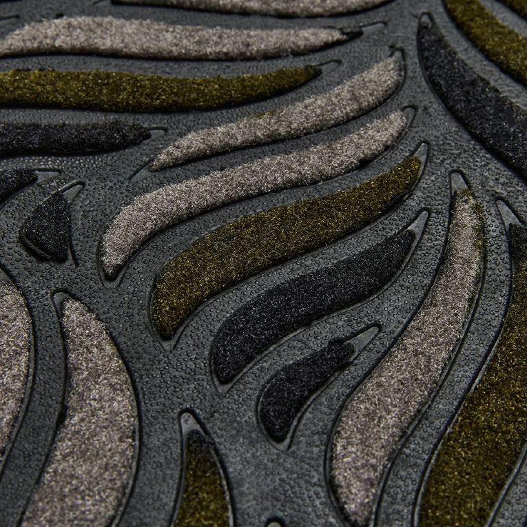 Living & Co Doormat Scraper Leaf Green Dark 45cm x 75cm, , hi-res