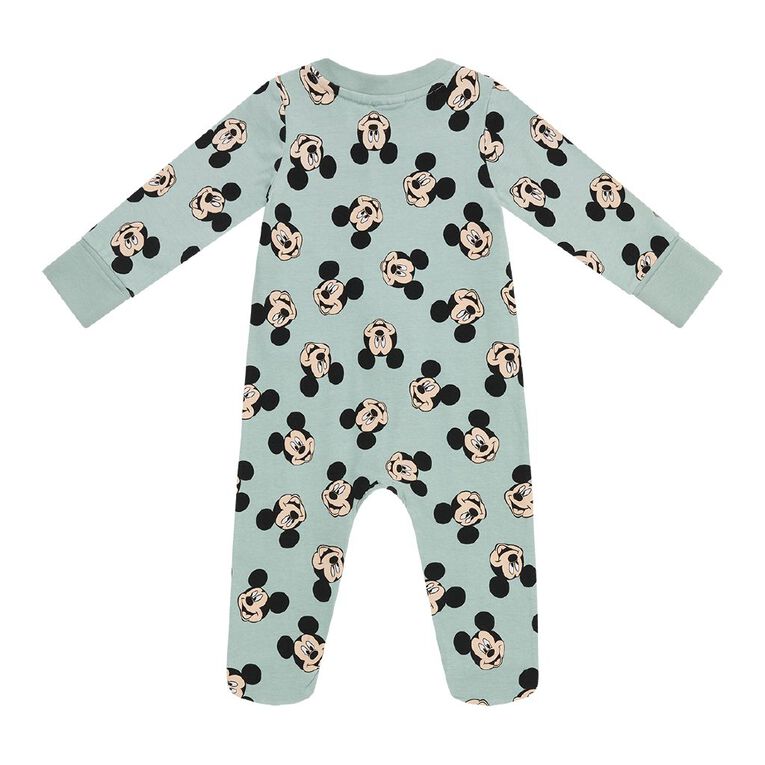 Mickey Mouse Babys' Long Sleeve Sleepsuit, Blue Light, hi-res