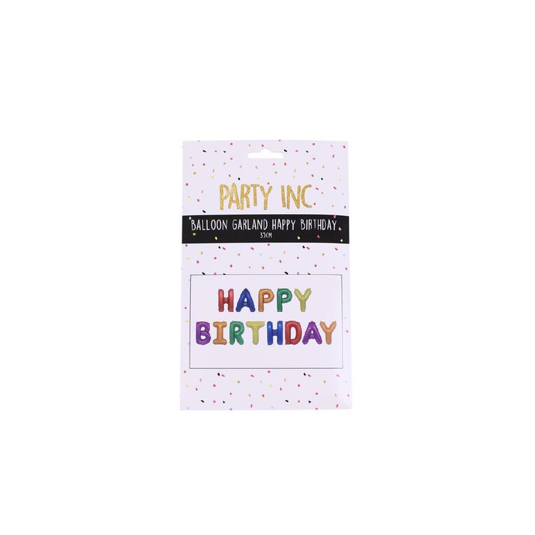 Party Inc Balloon Garland Happy Birthday, , hi-res