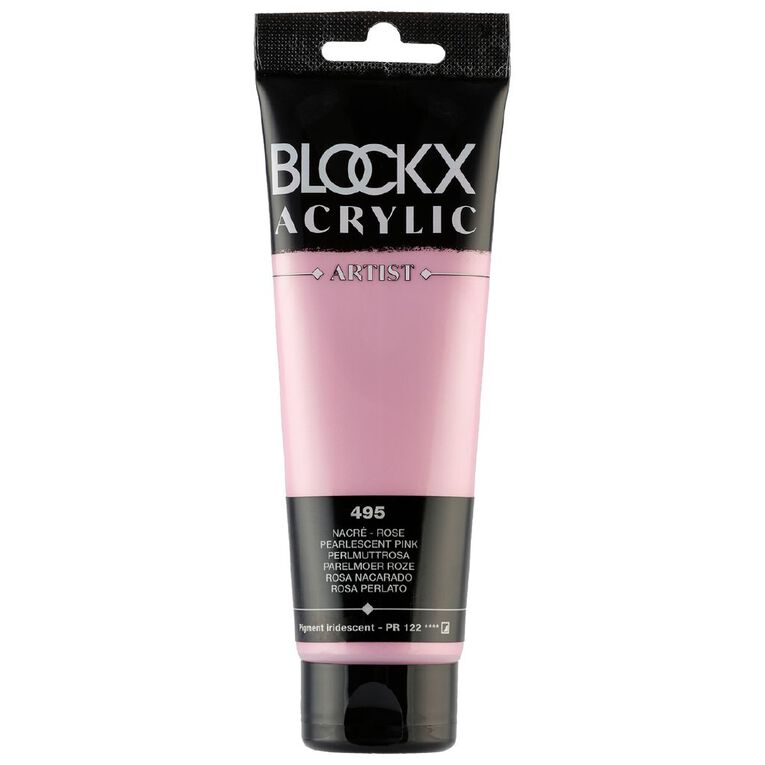 BLOCKX Acrylic Tube Pearlescent Pink 120ml, , hi-res