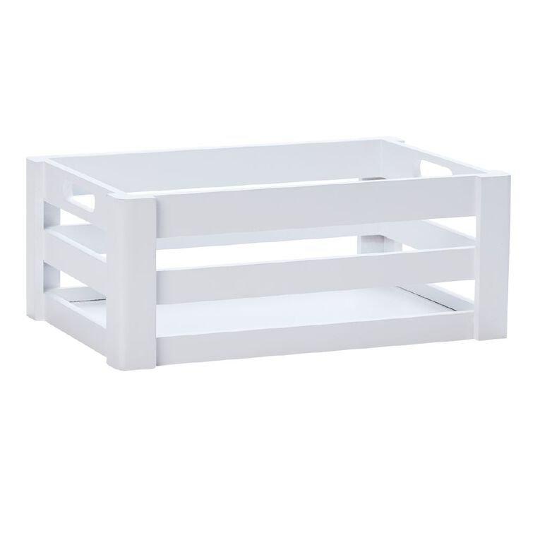 Living & Co Wooden Crate Large White, , hi-res