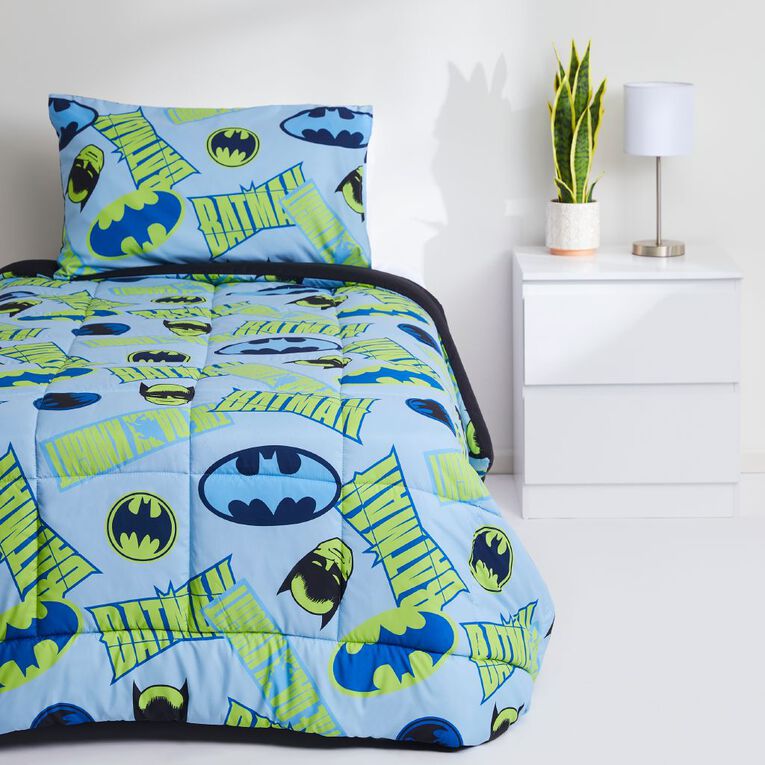 Batman Warner Bros Batman Comforter Set King Single MultiColoured
