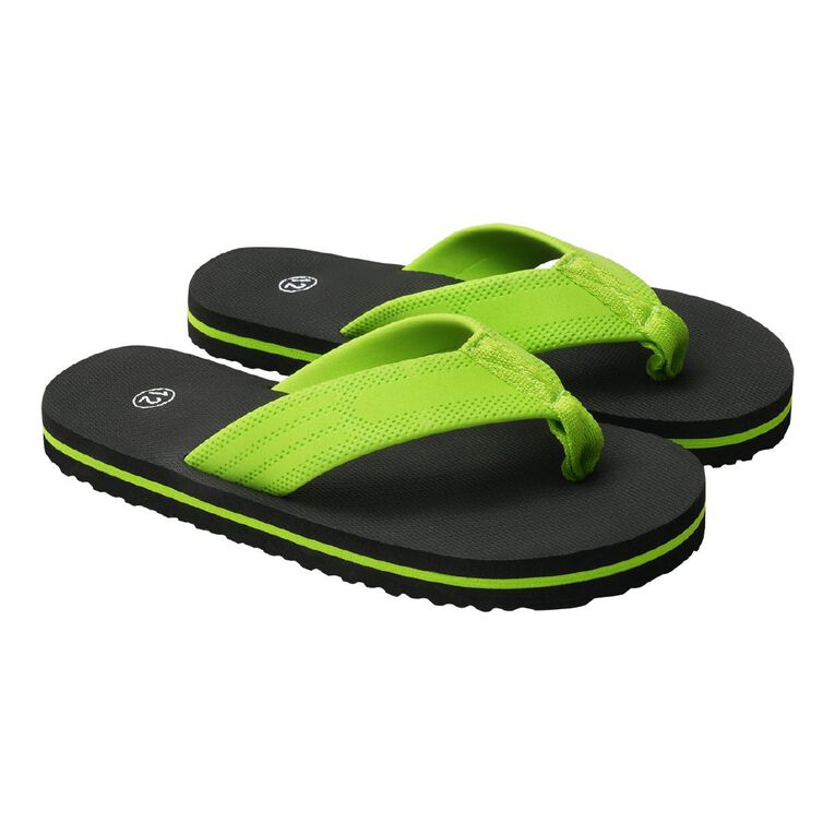 Young Original Senior Kids' Sunrise Surf Jandals, Black, hi-res