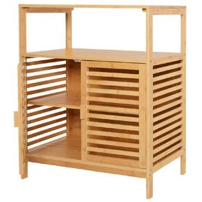 Living & Co Bamboo Double Storage Cabinet