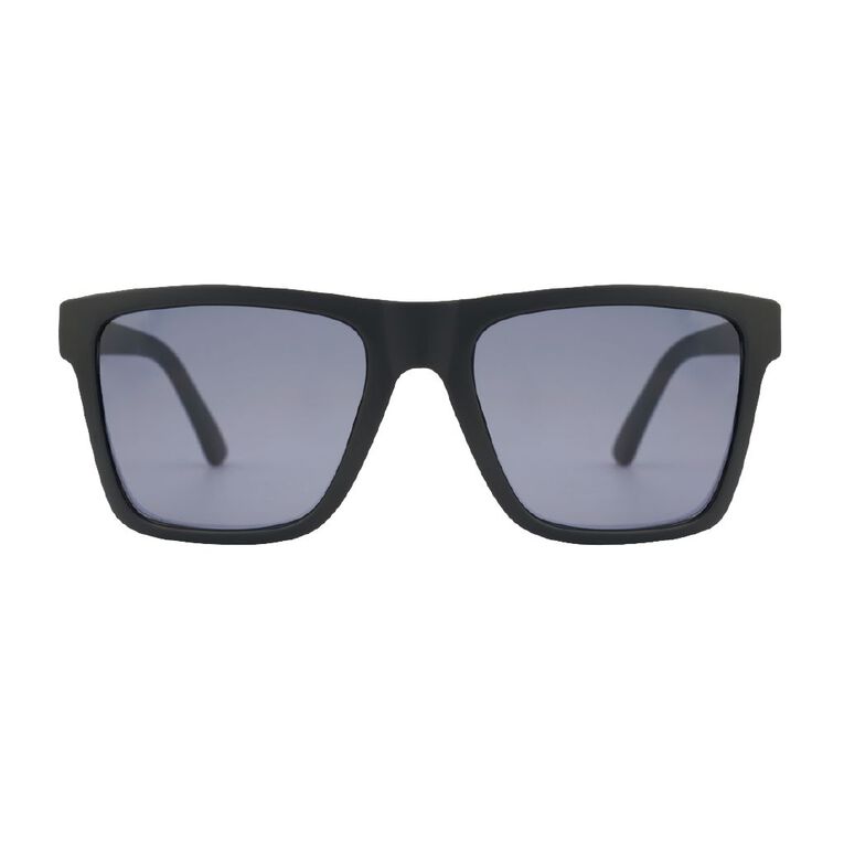 H&H Men's Matt Black Square Sunglasses, , hi-res