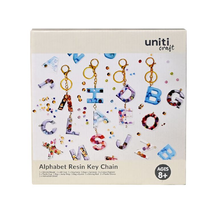 Uniti Alphabet Resin Key Chain, , hi-res