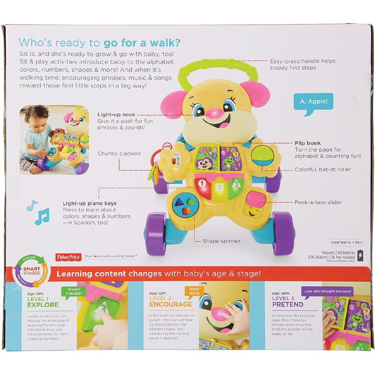 Fisher-Price Laugh & Learn Smart Stages Puppy Walker Assorted, , hi-res
