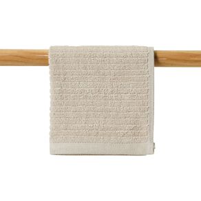 Living & Co Ribbed Face Towel Natural 30cm x 30cm