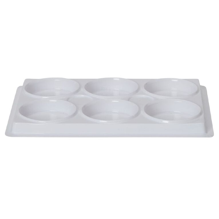 Uniti Plastic Palette 6 Cups White White, , hi-res