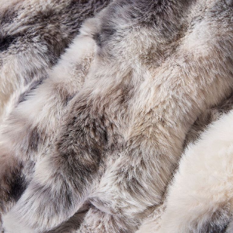 Living & Co Throw Bubble Faux Fur Grey 127cm x 152cm, , hi-res