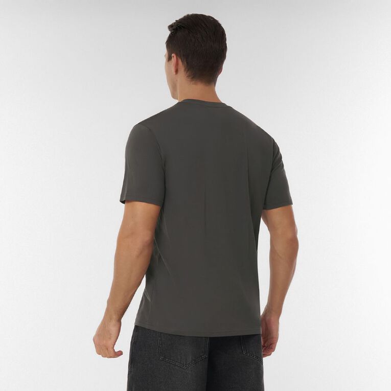 H&H Men's Regular Fit Crew Neck Tee, Grey Dark Ebony, hi-res