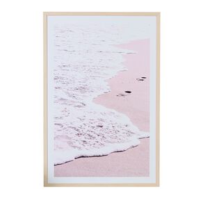 Living & Co Framed Print Beach Canvas 60cm x 90cm